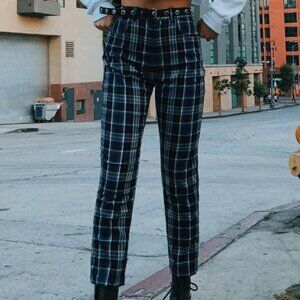 BRANDY MELVILLE UPCYCLED PLAID PANTS